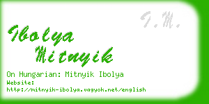 ibolya mitnyik business card